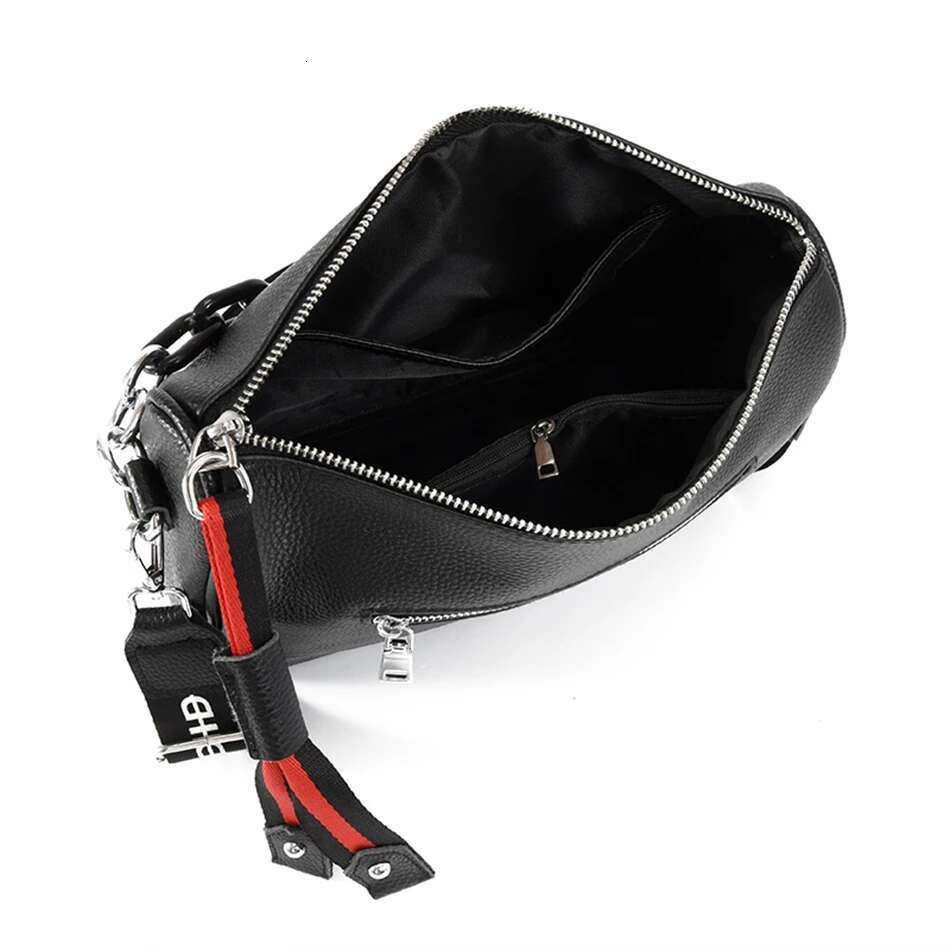 Genuine Leather Crossbody Bags 100% Cowhide Female Fashion Wide Shoulder Strap Soft Large Women Bag Bolsa Sac
