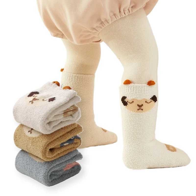 Baby Girl Boy Panda Plush SOCKS Warm Middle Tube Home Floor SOCKS Thickened Winter SOCKS Cozy Animal Footwear G251124
