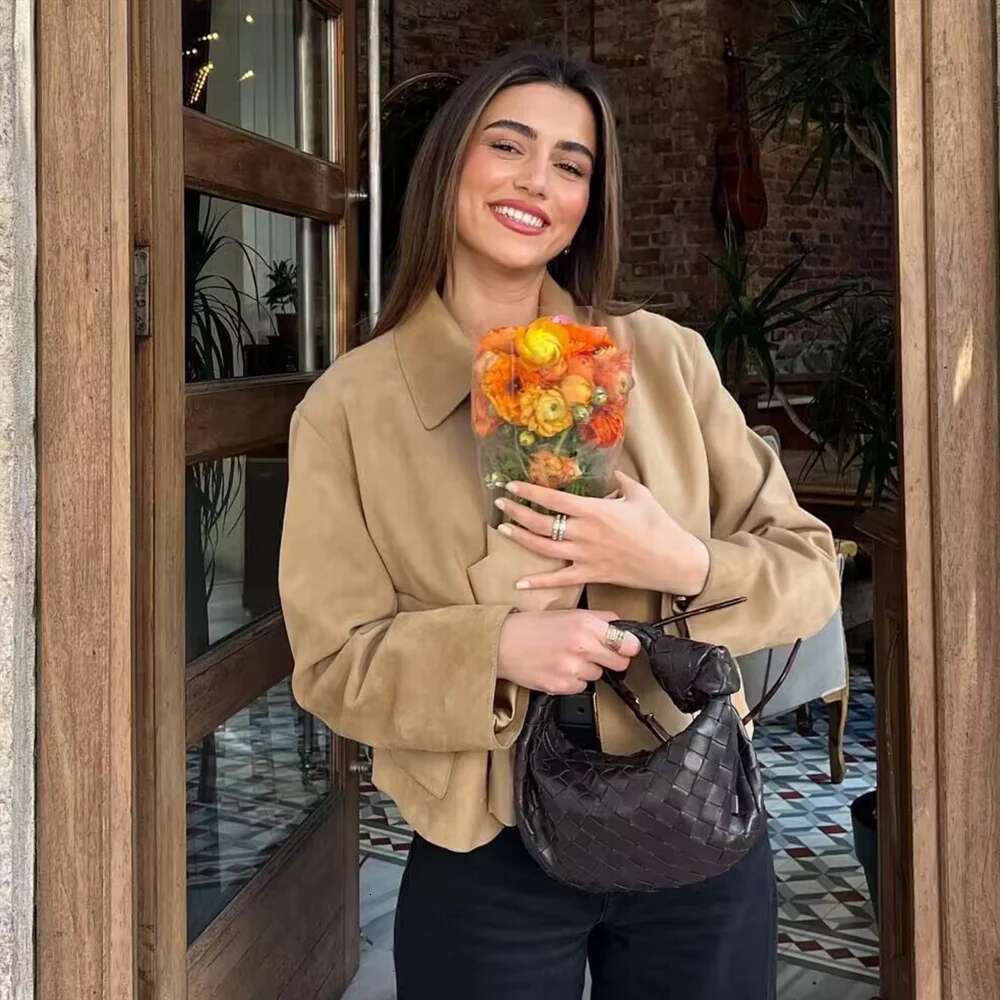Designer Clothes Pb&Za Spring New Women's Fashion Temperament Casual Versatile Suede Short Jacket