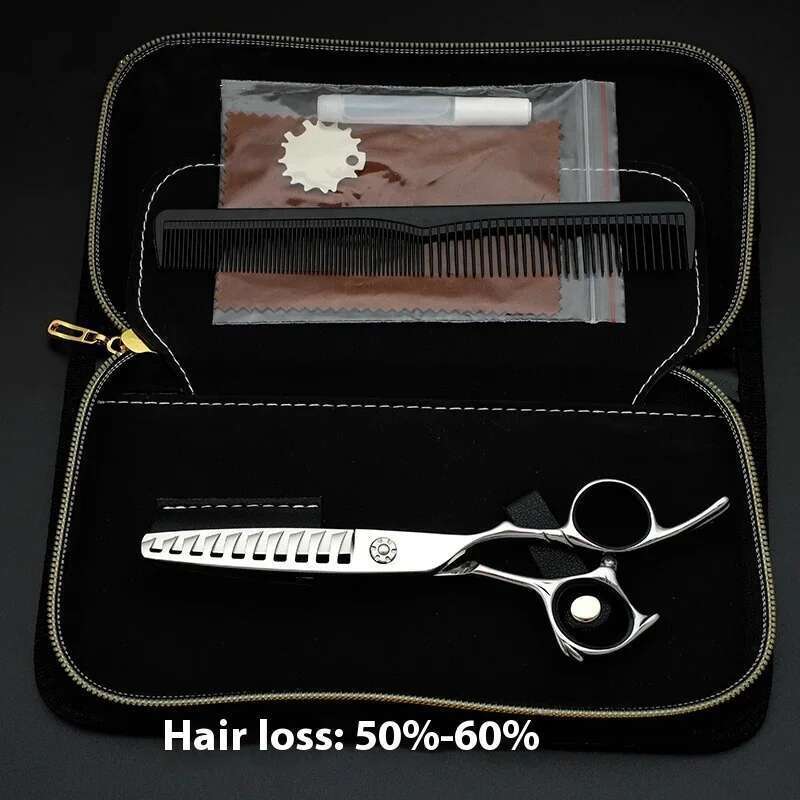 6.0Inch VG-10Steel Salon Hair Stylist Professional Fishbone Thinning Thin Hairdressing Scissors