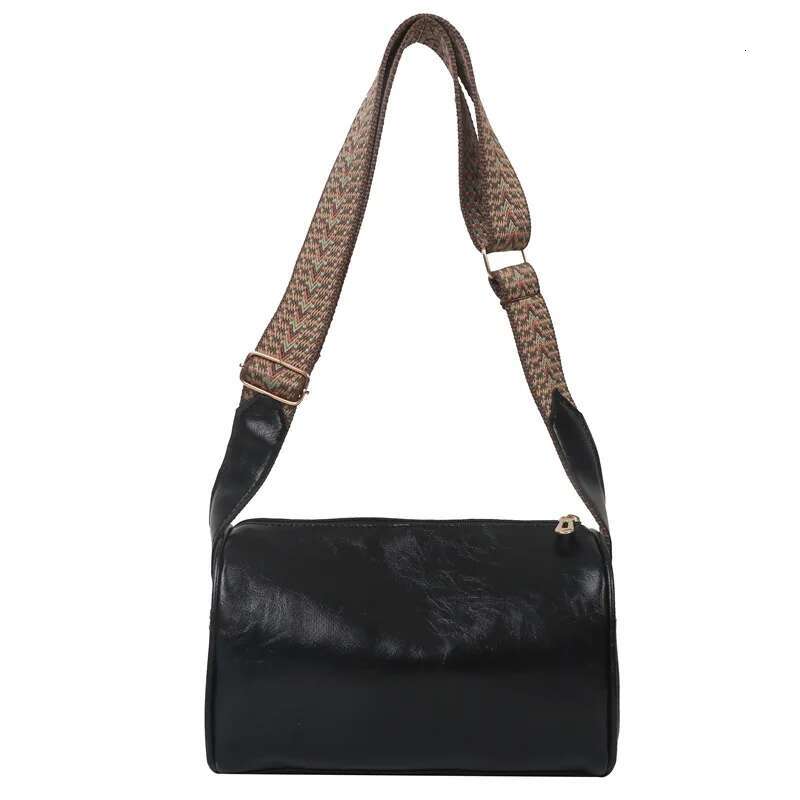 Women's Retro PU Leather Boston Handbag And Wallet Fashion Designer Crossbody Women's Casual Travel Pillow Shoulder Bag