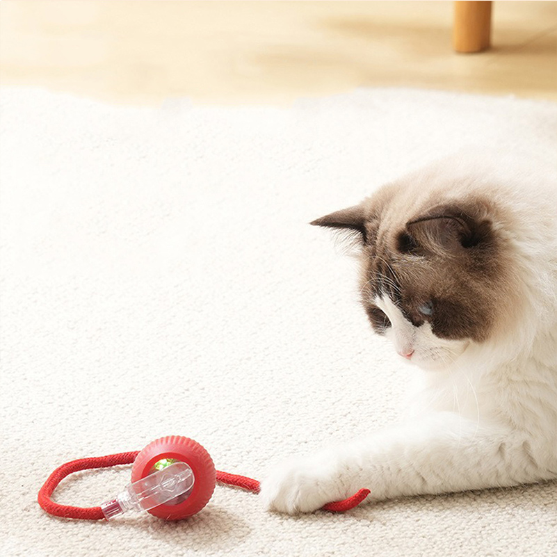 Cat Toys Interactive Cat Toy Ball for Indoor Cats Automatic Moving Ball with Stimulating Lights Bouncy Balls Toy for Kittens