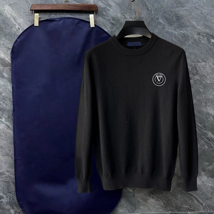 Men Sweatshirts Designer Premium Unisex Crewneck Knitwear Fine Wool Nylon Blend Soft Warm Ribbed Hem Cuffs Printed Detail High-quality Stitching Breathable