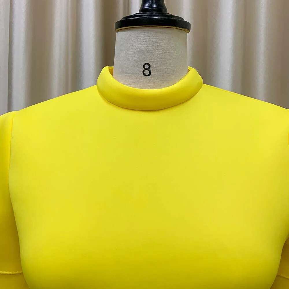 Elegant Party Dresses For Woman 2024 New O Neck Ruffles Sleeve High Waisted Asymmetric Mid Calf Birthday Dinner Vestidos
