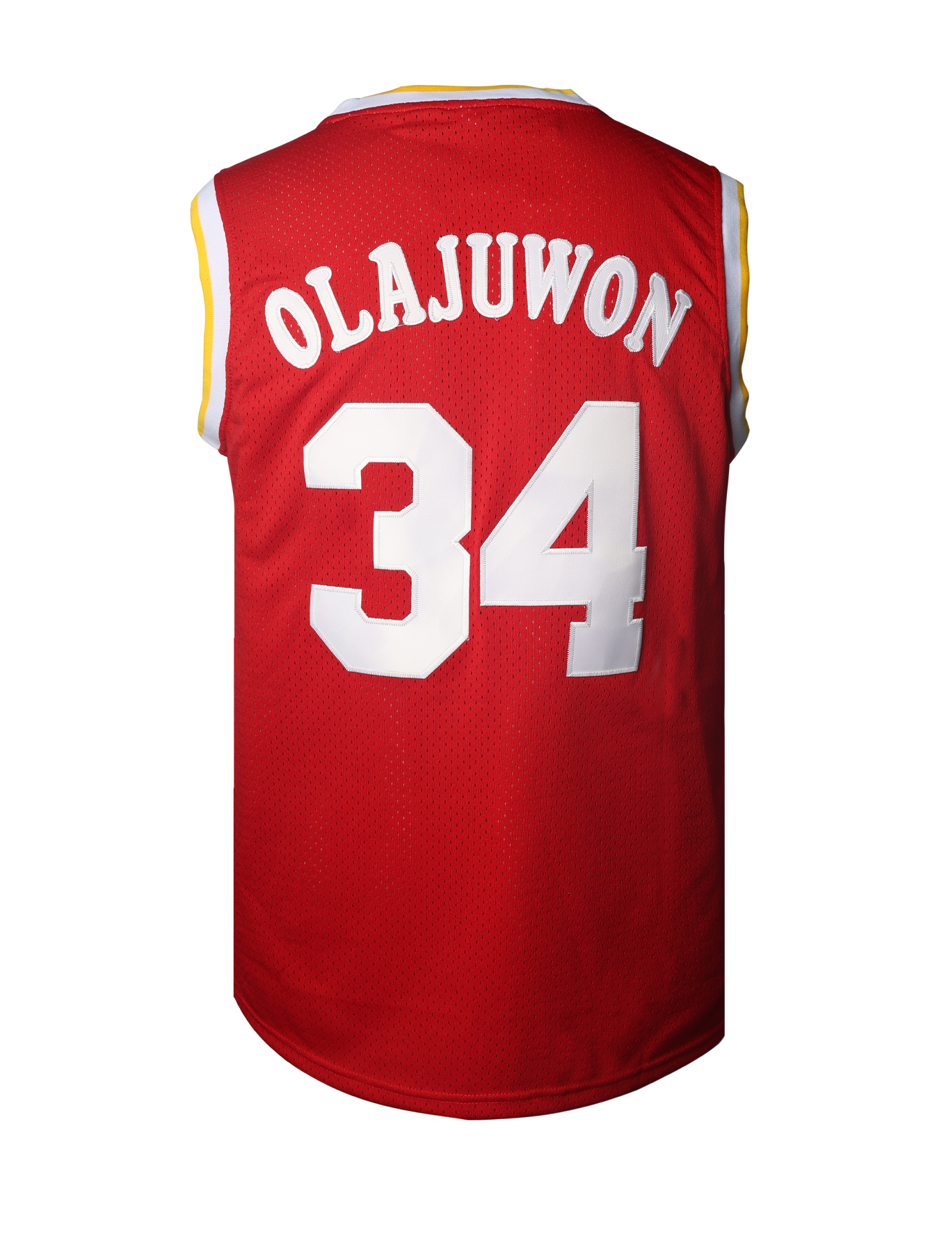 Mens 34 OLAJUWON Embroidered Basketball Jersey IN STOCK FAST SHIPPING Size S-XXXL
