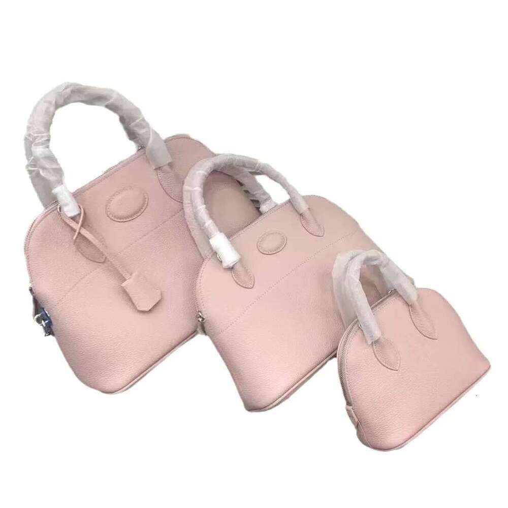 Fashionable Simple Cow Leather Headlayer Ball Versatile Single Shoulder Slant Crossbody Handbag Women's Bag Soft Neutral Min