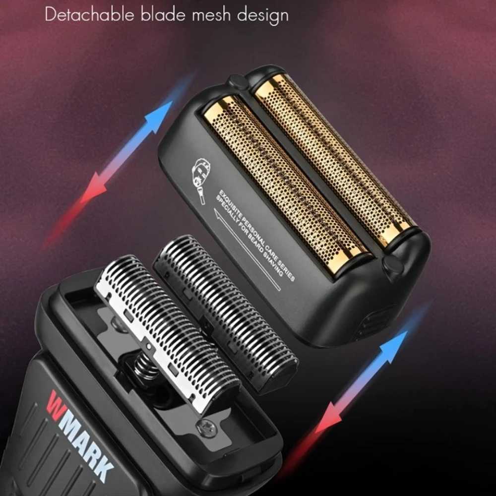 WMARK Shaver Electric Shaver Waterproof Beard Trimmer 9000 RPM Shaving Machine Professional Razor LED Shaver for Men NG-7982 L251124