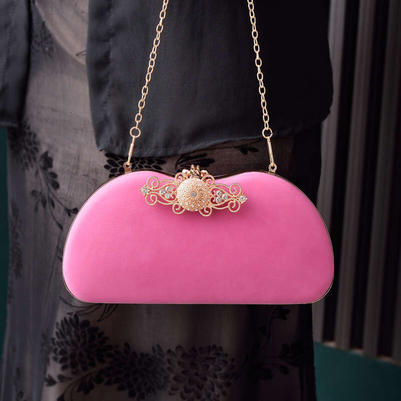 Dinner Bag New PU Dinner Qipao Celebrity Luxury Mouth Gold Fashion Rhinestone Bag KQ