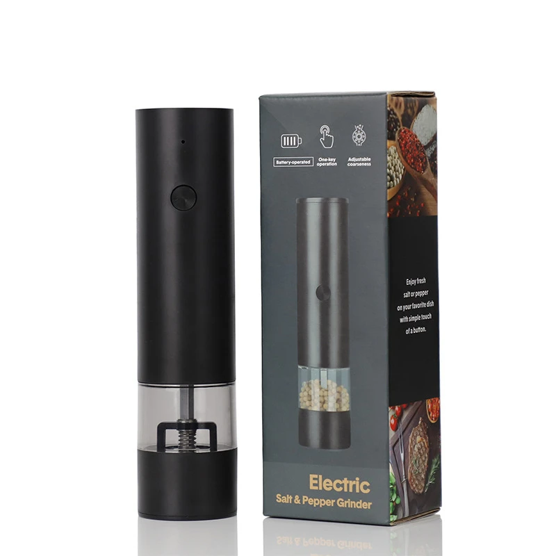 Electric Salt and Pepper Grinder USB Rechargeable Adjustable Coarseness Grain Beans Spice Mills Kitchen Blender Smash Machine