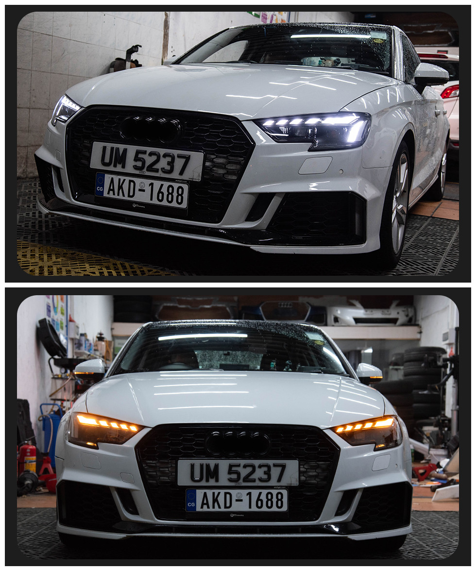 Headlight For Audi A3 8V 20 13-20 21 S3 RS3 Sedan Hatchback LED Auto Headlight Assembly Upgrade RS5 Style Design