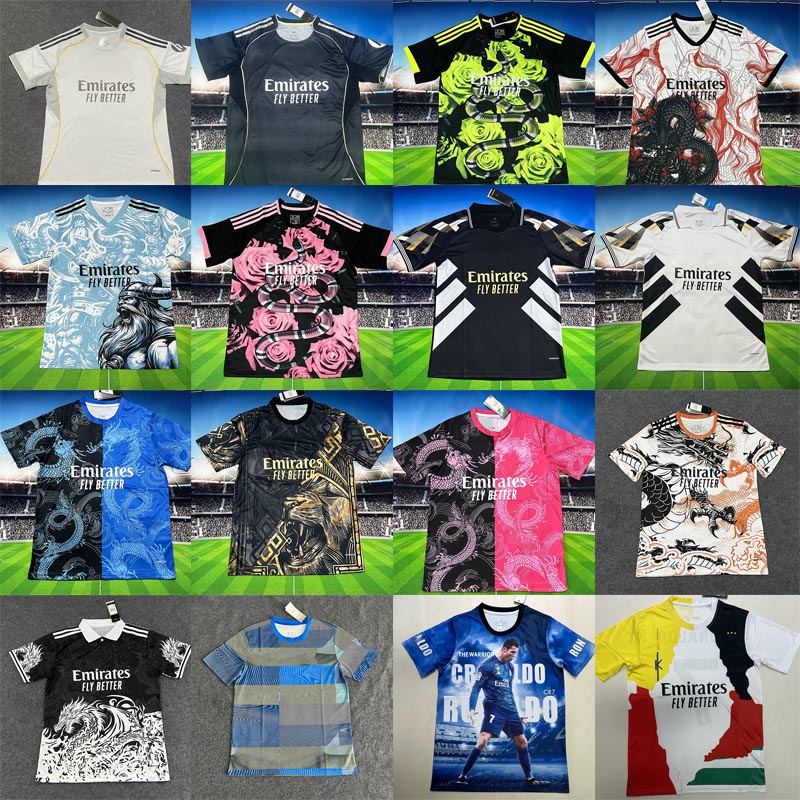 Real madrides Soccer Jerseys Loong Dragon Training MBAPPE BELLINGHAM VINI JR RUDIGER MODRIC RODRYGO CAMAVINGA TCHOUAMENI football shirts camiseta futbol Maillot