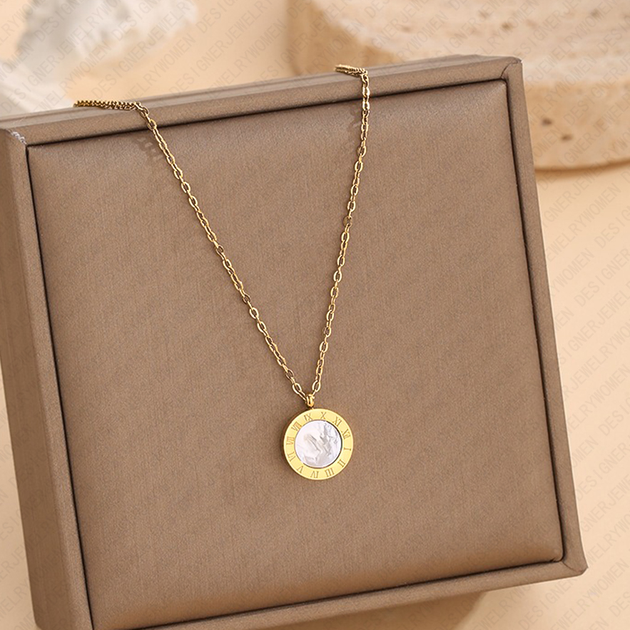 Designer Bracelet Bracelet for Women Stainless Steel 18K Gold Plated Bangle Double Sided Round Shell Bangles Luxury Jewlery Designer for Women Elegant