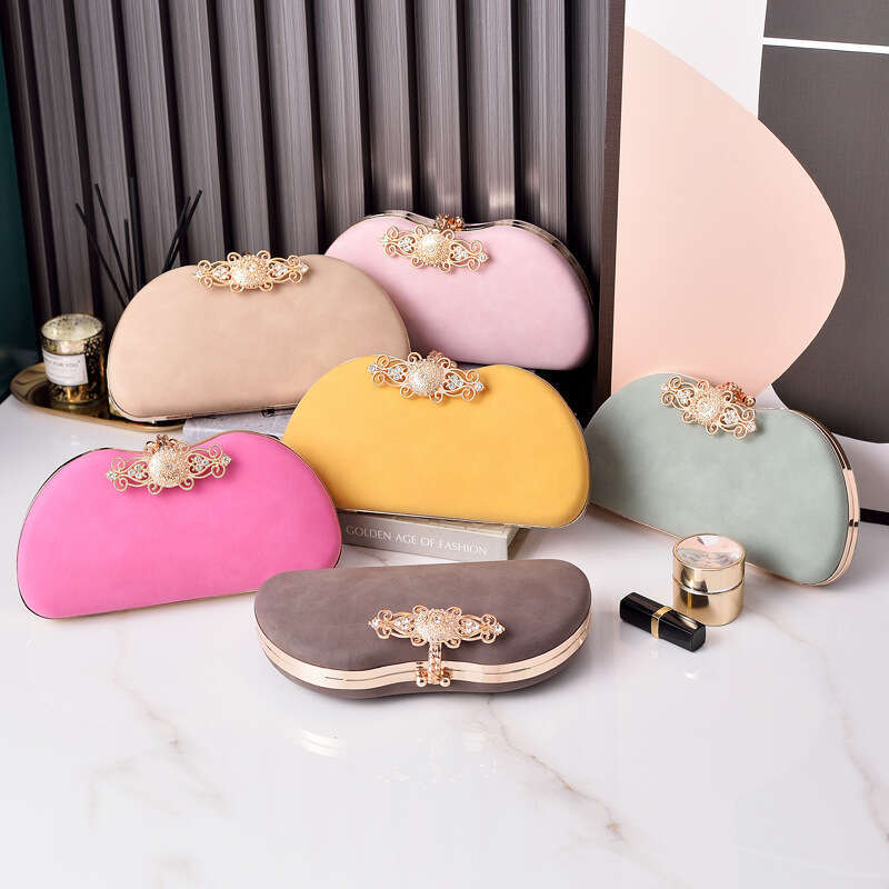Dinner Bag New PU Dinner Qipao Celebrity Luxury Mouth Gold Fashion Rhinestone Bag KQ