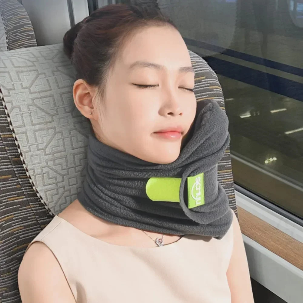 Memory Foam Travel Neck Pillow-Lightweight Comfortable Airplane Neck Pillow Multi-functional Simple Practical Sleeping Pillows 250423