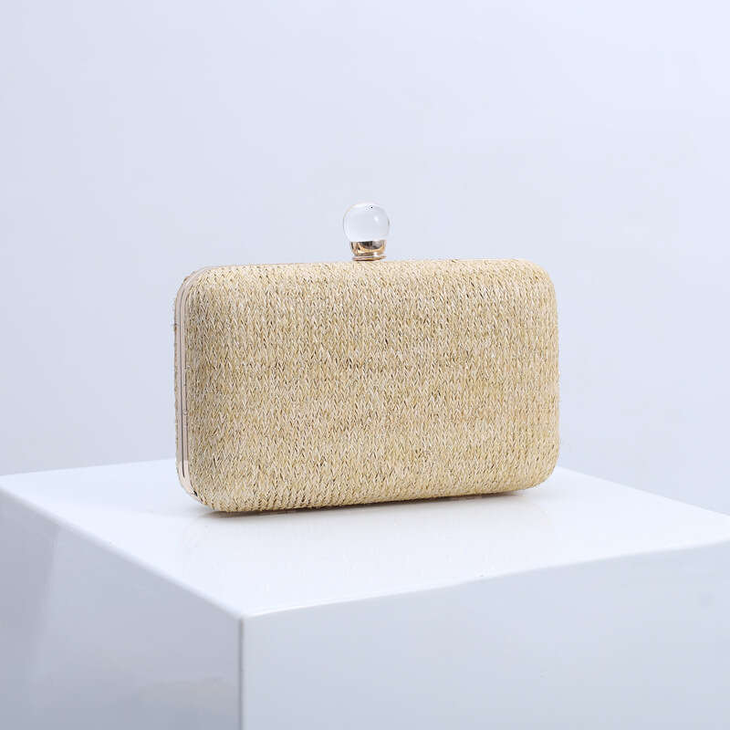 Dinner Bag Creative Summer Grass Woven Fabric Handheld Fashionable Multi Color Versatile Evening Women S Bag Water Wave Pattern KQ