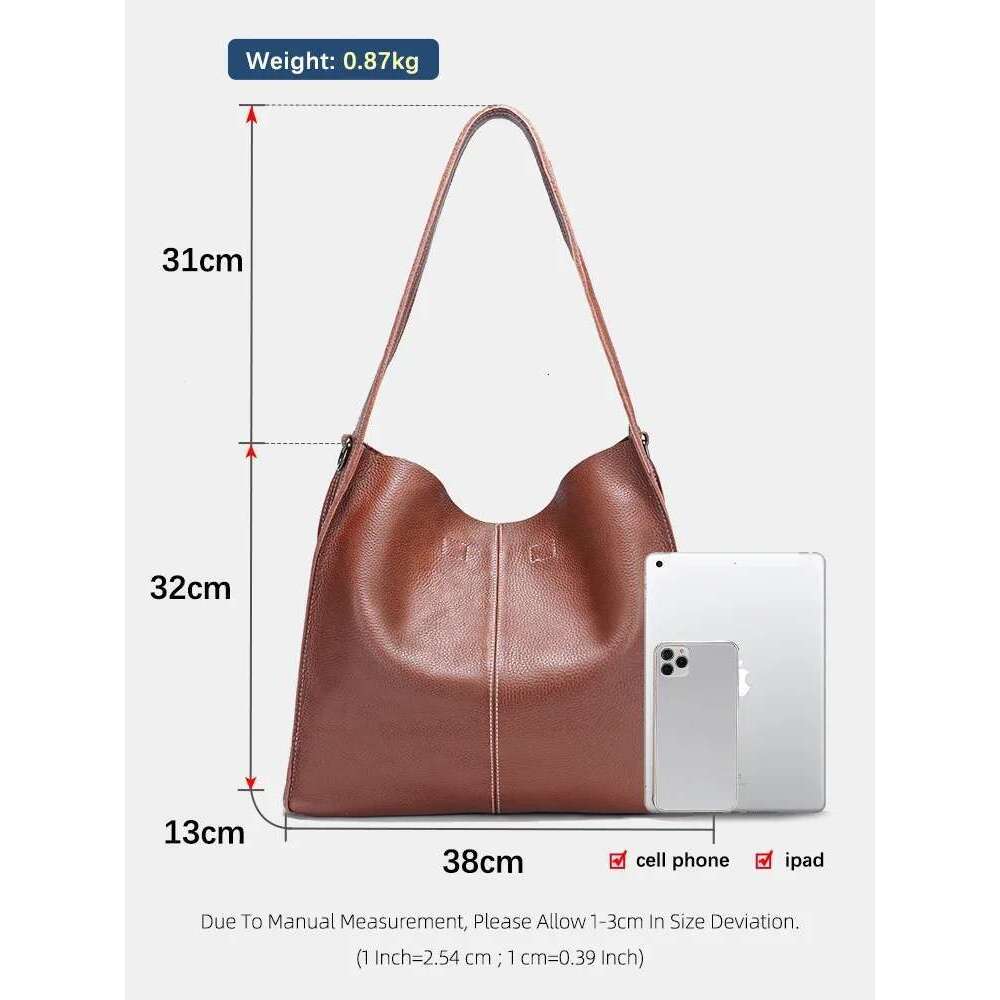 Designer Bag Zency 100% Genuine Soft Hobo Shoulder Women's Handbags Crossbody Bag Designer Underarm Natural Cow Leather Bags