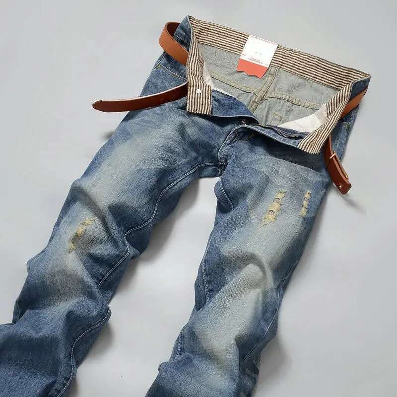 New Men's Spring Autumn Classic Male Skinny Straight Stretch Brand Denim Pants Summer Overalls Slim Fit Trouser Men Jeans