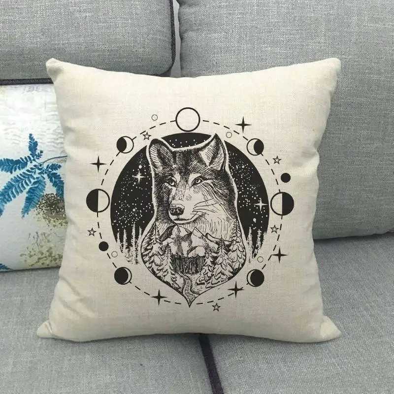 Black and White Animal Scene Series Digital printing short plush pillow covers for car sofa office cushion cover home goods G251124
