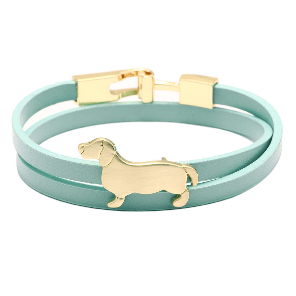 Qino Boutique Women's Leather Simple and Versatile Student Creative Handicraft Alloy Bracelet