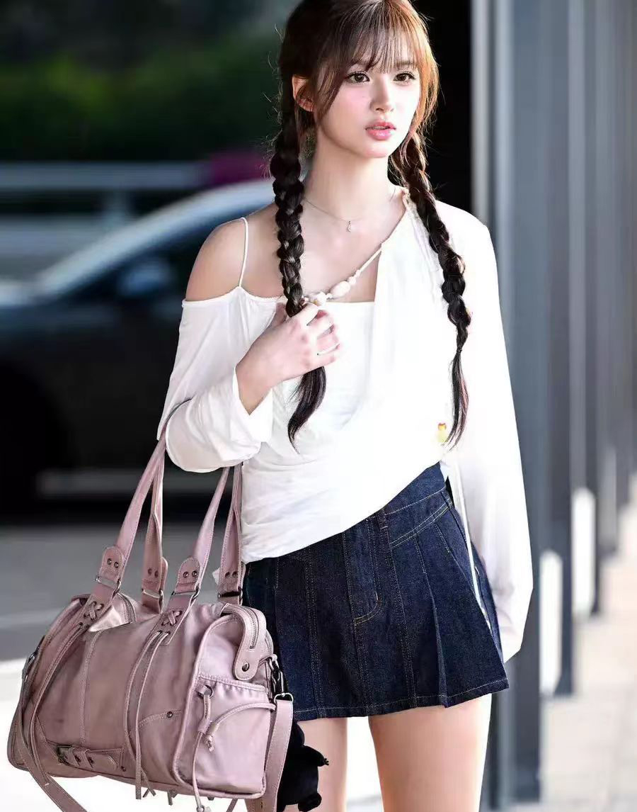 2025 new niche retro versatile large-capacity buckle commuter shoulder bags and crossbody bags