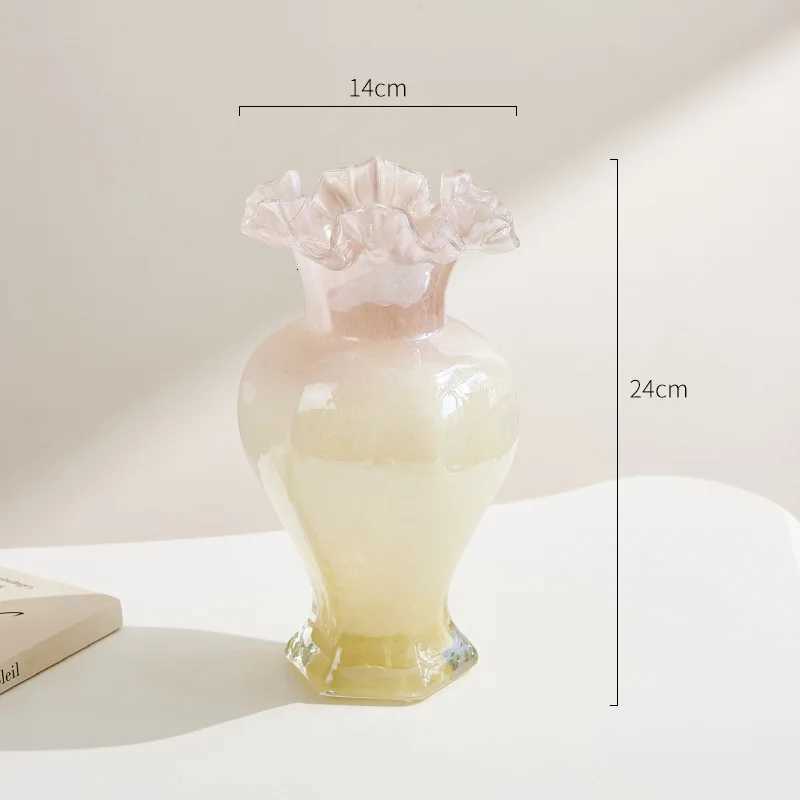 Retro Light Luxury French Vase Decorative Glass Vase Home Creative Ornament C251124