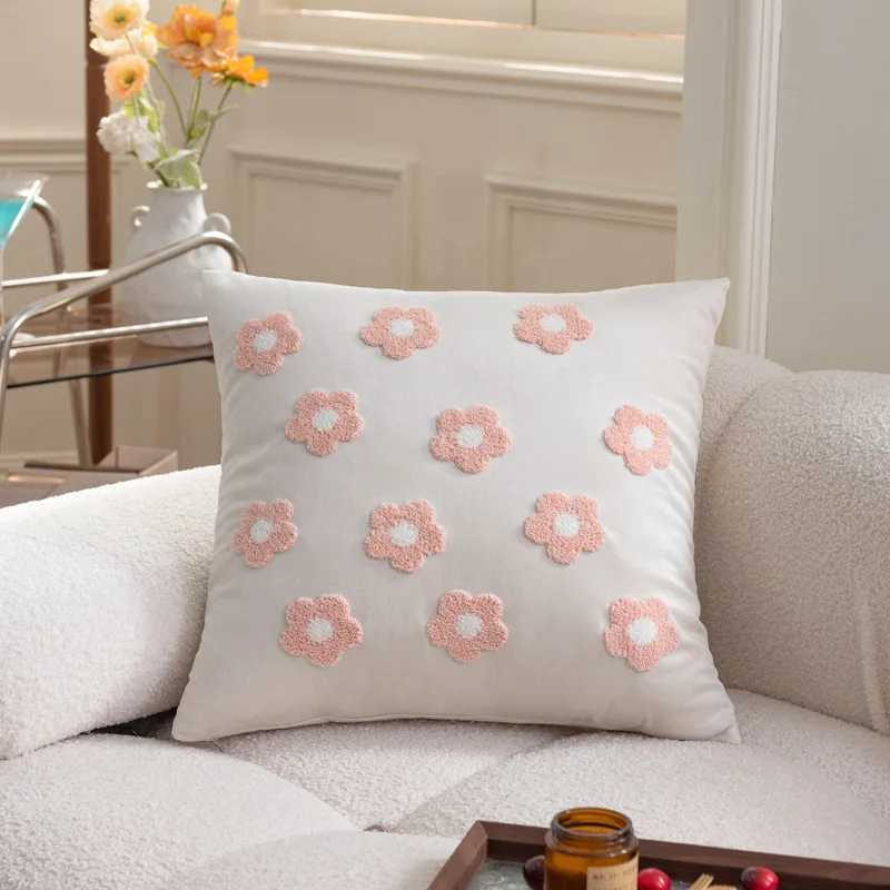 2024 new Dutch velvet towel embroidered throw pillow cushion sofa throw pillow bedside pillowcase velvet including pillow core G251124