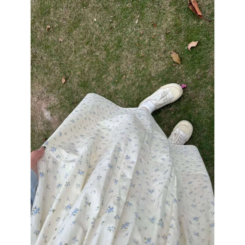 New Korean Forest Style Small Fresh Floral For Summer 2025, Versatile Fashionable, Short And High Waisted A-Line Skirt