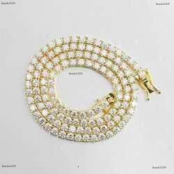 Wholesale Price Fine Jewelry Dia Necklace 2MM 3MM 4MM 5MM Sterg Sier GRA D Color Vvs Moissanite Tennis Chain