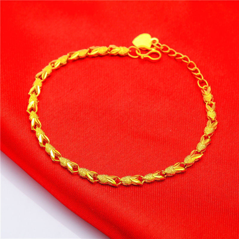 A luxurious and simple Vietnamese sand gold bracelet, a versatile and fashionable women's bracelet