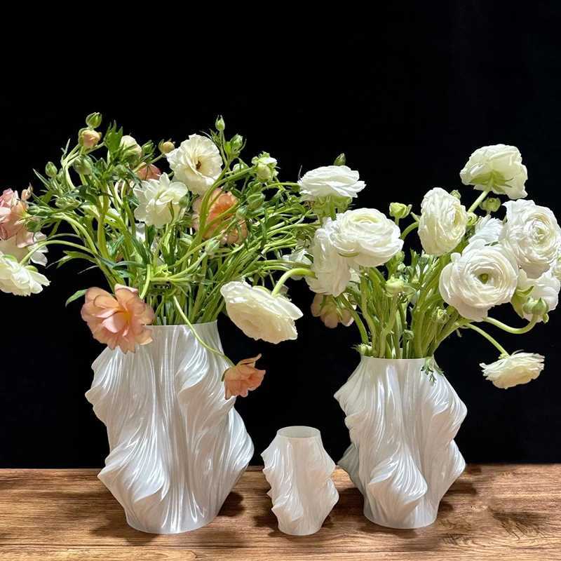3D Printed Vases Elegant Room Flower Bottle Luxury Modern Design Vase Nordic Interior Minimst Dried Flowers Vase Office Decor C251124