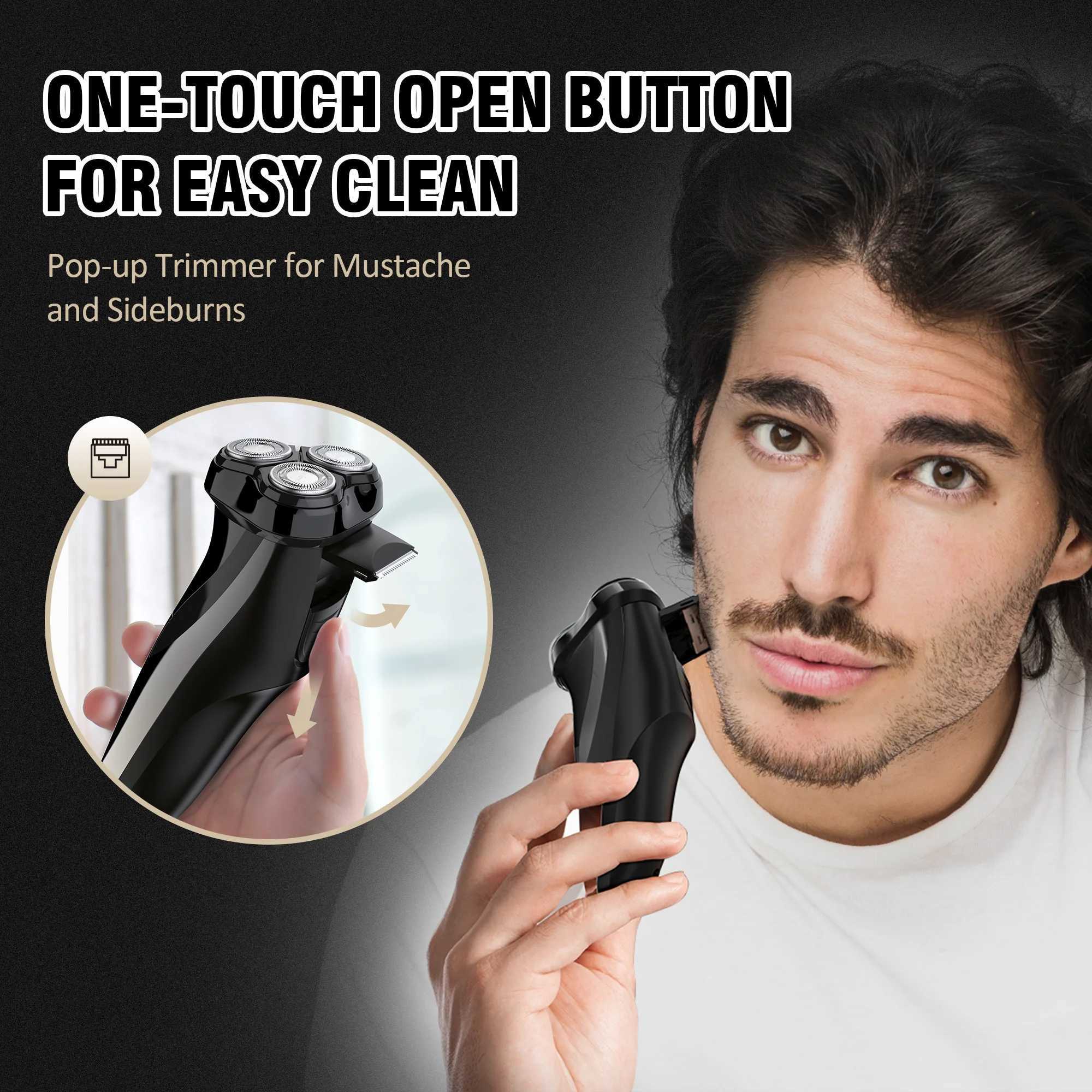SEJOY 3D Electric Shaver for men Smart Razor for Beard Trimmer IPX7 Waterproof Wet Dry Shaving Machine Gifts L251124
