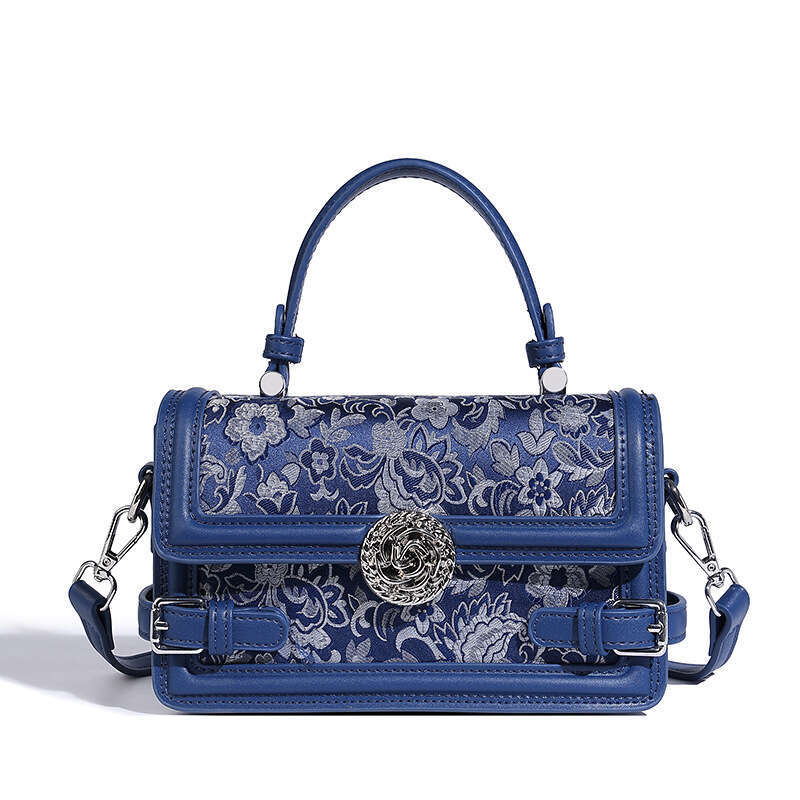 Designer Women's Bag New Chinese Embroidered Design Handbag Fashionable, Lightweight, Luxury Small Square Commuter Shoulder Bag