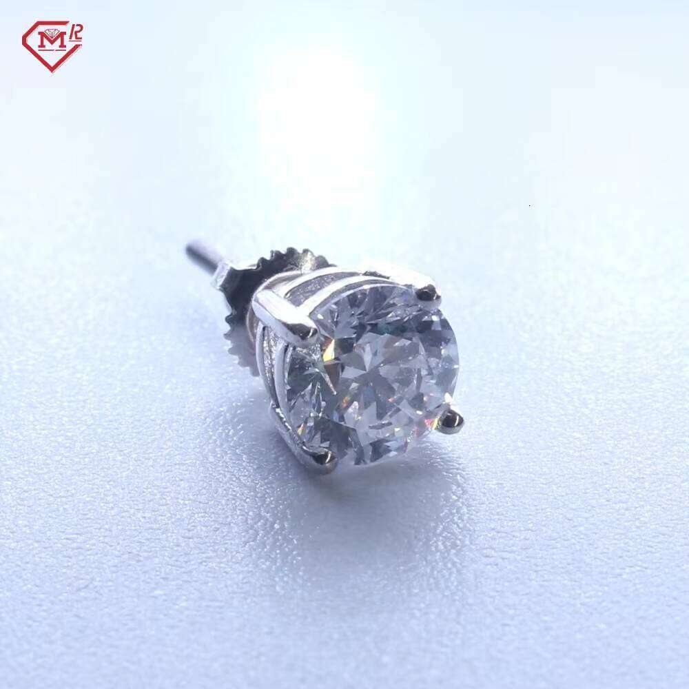 High Quality Hip Hop 3-8mm VVS GRA Certificated Luxury Screw Back Moissanite Earrings