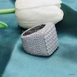 Custom Fine Hip Hop Iced Out Vvs Moissanite Ring Sterg Sier Full Men Hiphop Lab Free delivery