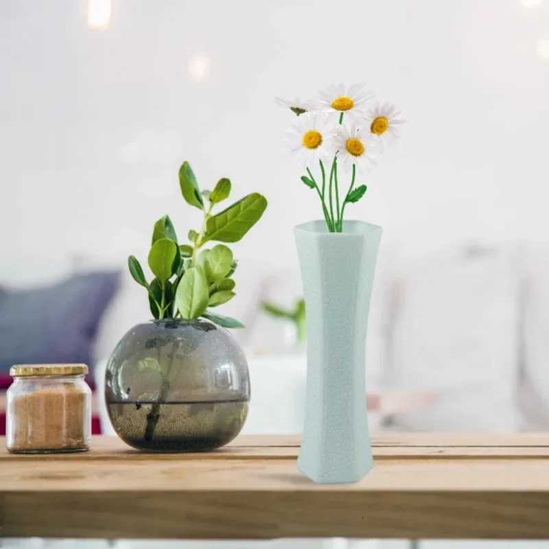 1PC Nordic Premium Plastic Flower Vase Set - Durable Artificial Flower Ornament for Home/Office Decor Modern Light Luxury C251124