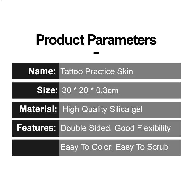 M A4 Size Tattoo Practice Skin Double Sides Silicone Microblading Eyebrow Permanent Makeup Practice Skin Tattoo Supplies 250422