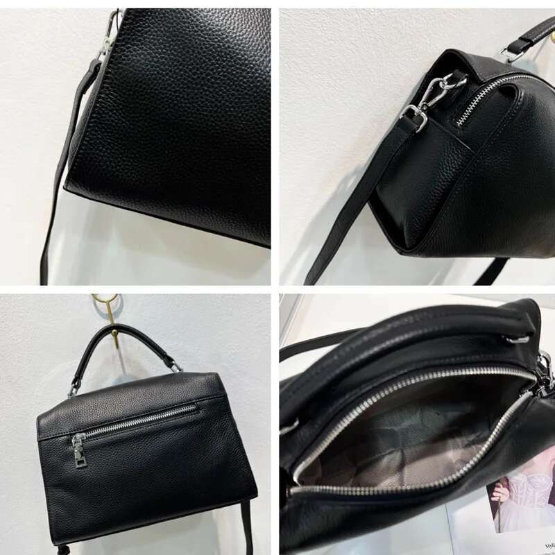 Genuine Large Capacity Women's Shoulder Crossbody Soft Leather Ladies Small Bag