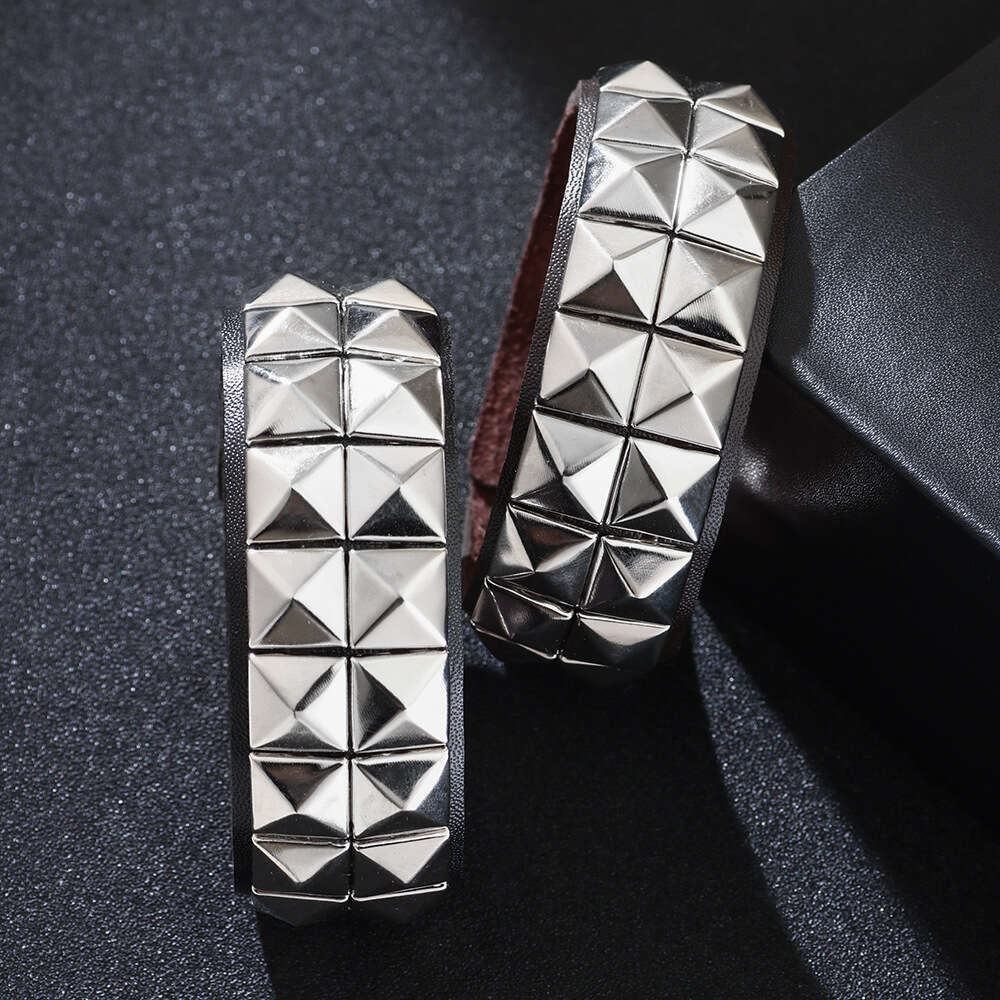 Men's jewelry non mainstream personality punk style bracelet street men PU leather wrist trend