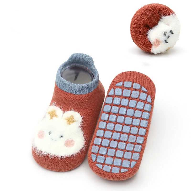 Kids Girl Boy Socks Anti Slip Cotton Baby Socks for Girls Boys Casual Print Winter Thick Warm Toddler Childrens Sock Non-slip G251124