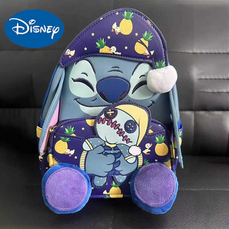 Disney New Disney Loungefly Pajamas Stitch Interstellar Baby Printed Backpack Cute Anime Peripheral Backpack ChildrenS Leisure Bag X250424