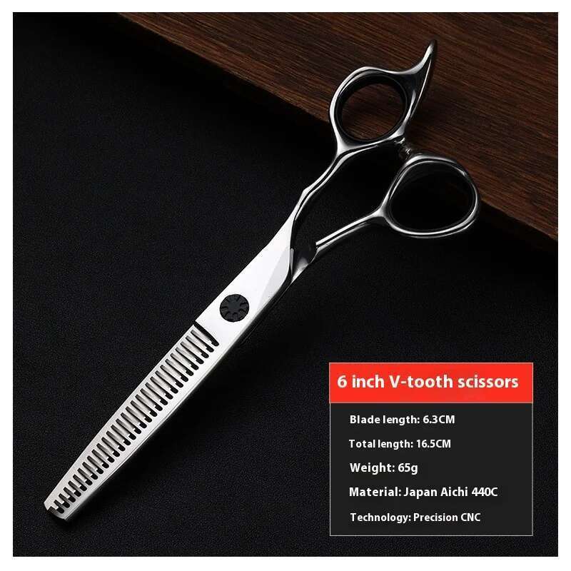 Professional Hairdresser Scissors Set Japanese 440C Stainless Steel 6/6.5/7-Inch Flat Reverse Teeth Hair Cutting Tools Salon