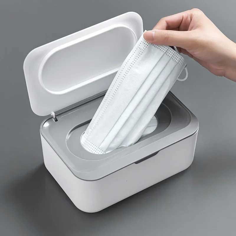 Wet Wipes Dispenser with Lid Dustproof Tissue Storage Box for Home Office Baby Wet Tissue Mask Storage Box Kitchen OrganizerM251124