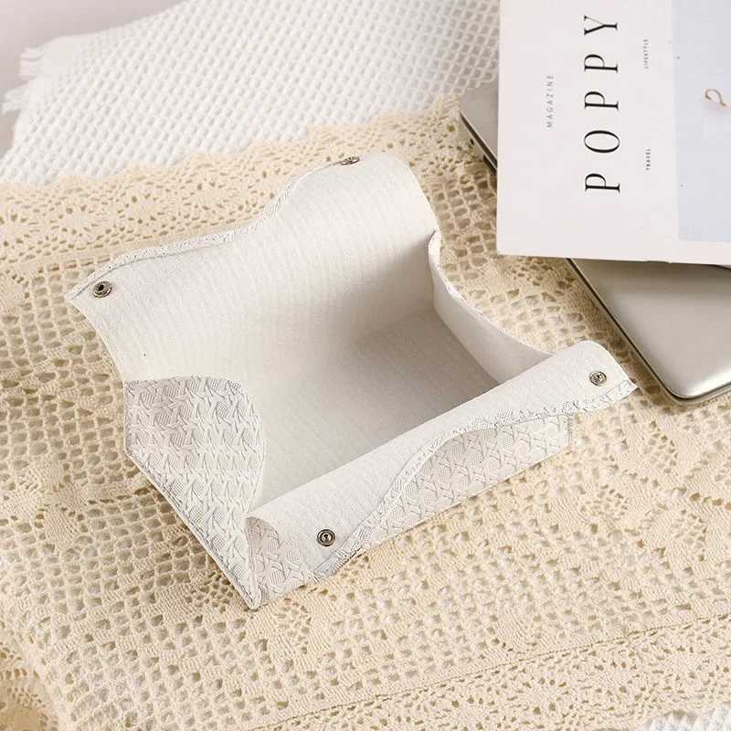 Living Room Coffee Table PU Leather Tissue Box Nordic Simple Plain Paper Tissue BoxesM251124