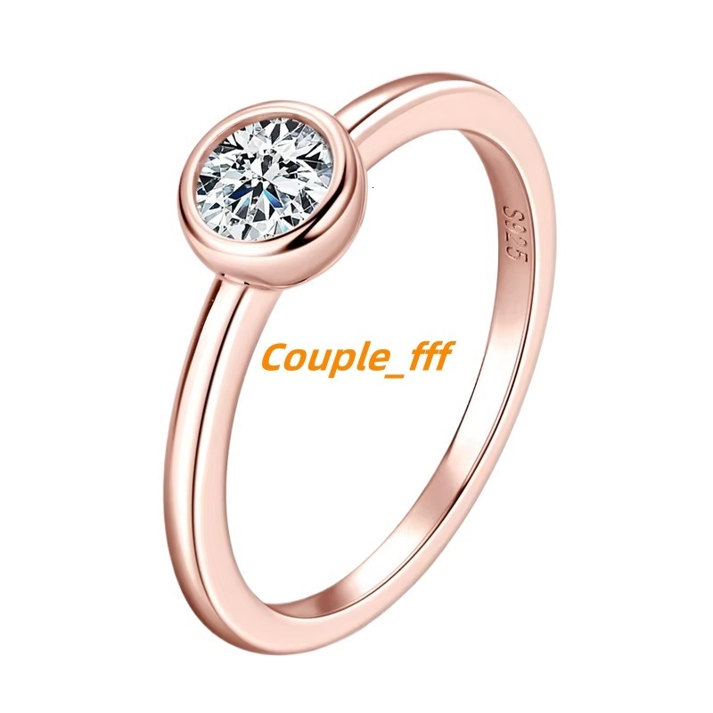 AISMI 925 Sterling Silver 5mm 0.5ct Round Cut Moissanite Solitaire Engagement Ring for Women - Latest Design