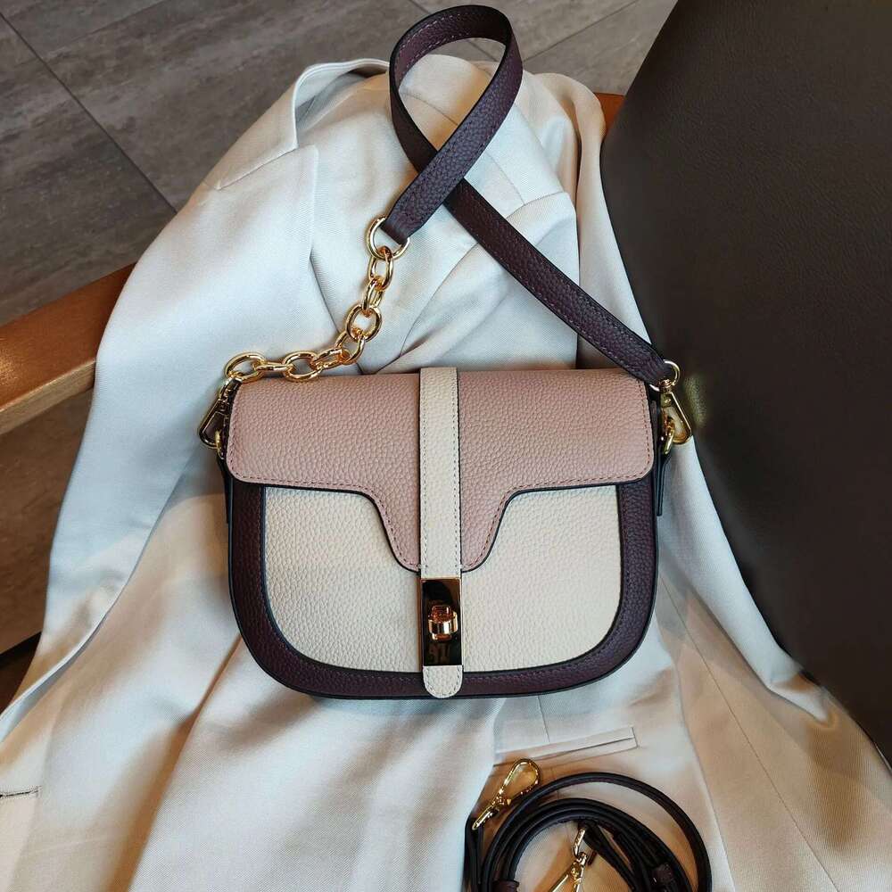 Small Niche Design Retro Saddle Casual High-End Armpit 25 New Cowhide Shoulder Crossbody Bag