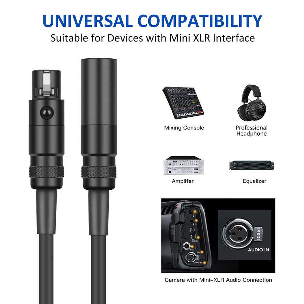 Mini Male Female Microphone 3.5 to MINI Audio XLR Cable