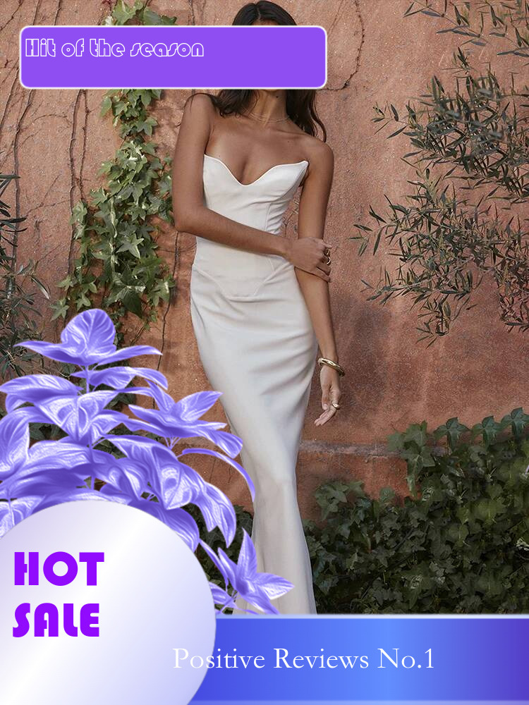 Dongdumaoyi Townlike Slim Bodycon Elegant Mermaid Dress Women Strapless Spring Summer Nightclub Sexy Party Long Maxi Dresses
