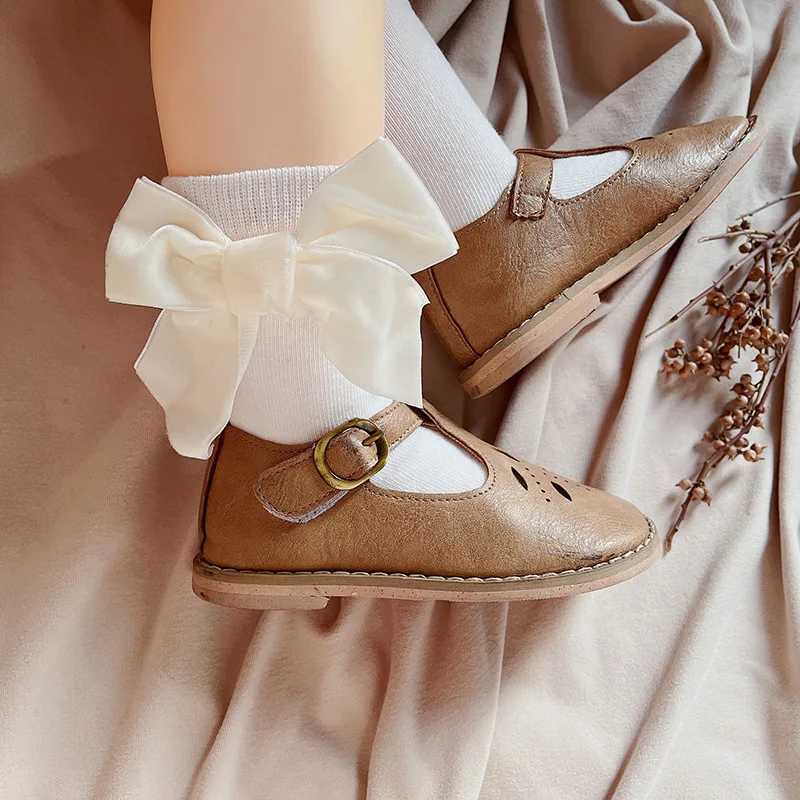 New Winter Autumn Baby Girls Socks With Big Bows Kids Ankle Cotton Socks Toddlers Cute Short Christmas Socks For 0-5Years G251124