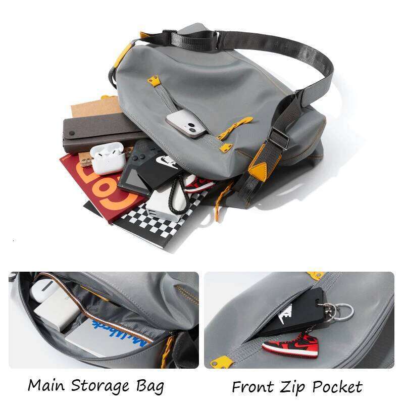 Luxury Bag Designer Crossbody Men Zipper Large Capacity Waterproof Multifunction Fashion Design For Teenage Male Oxford Travel Premium Bag