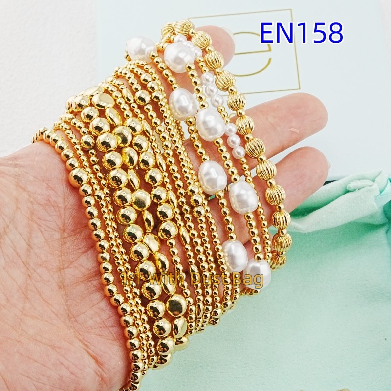 Enewton Brand Gold Beaded Multi Layer Cross Bracelet Jewelry Bijoux de Luxe Birthday Christmas Gift EN158